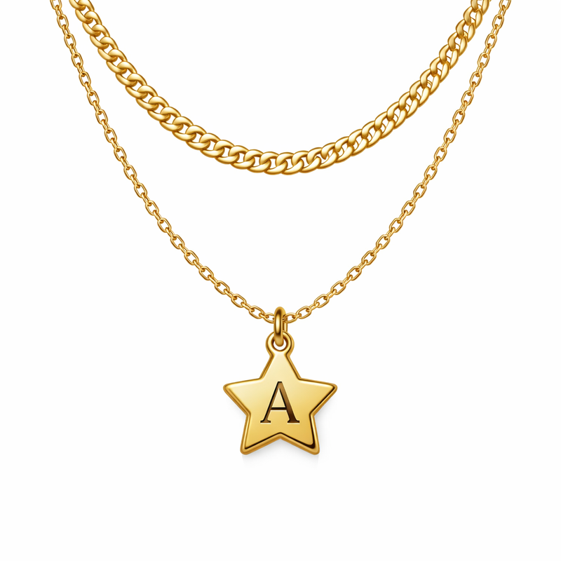 Boost Your Jewelry Business with Waterproof Gold Plated Necklaces, 18K Gold Initial Star Charm Necklaces, and Stainless Steel Layering Necklaces: Customization and Wholesale Opportunities 8 Boost Your Jewelry Business with Waterproof Gold Plated Necklaces, 18K Gold Initial Star Charm Necklaces, and Stainless Steel Layering Necklaces: Customization and Wholesale Opportunities