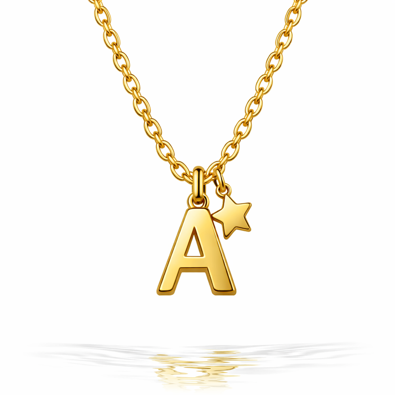 Waterproof Gold Plated Necklace Customization Drives OEM/ODM Growth with 18K Initial Letter and Star Charm Designs 8 Waterproof Gold Plated Necklace Customization Drives OEM/ODM Growth with 18K Initial Letter and Star Charm Designs