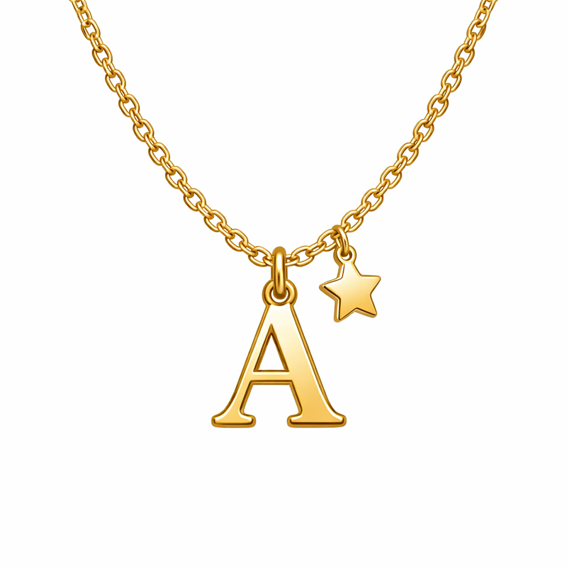 Waterproof 18K Gold Plated Initial Letter Necklace: The Ultimate Customizable Jewelry for Business Growth with Star Charm Layering Stainless Steel Necklace Options 2 Waterproof 18K Gold Plated Initial Letter Necklace: The Ultimate Customizable Jewelry for Business Growth with Star Charm Layering Stainless Steel Necklace Options