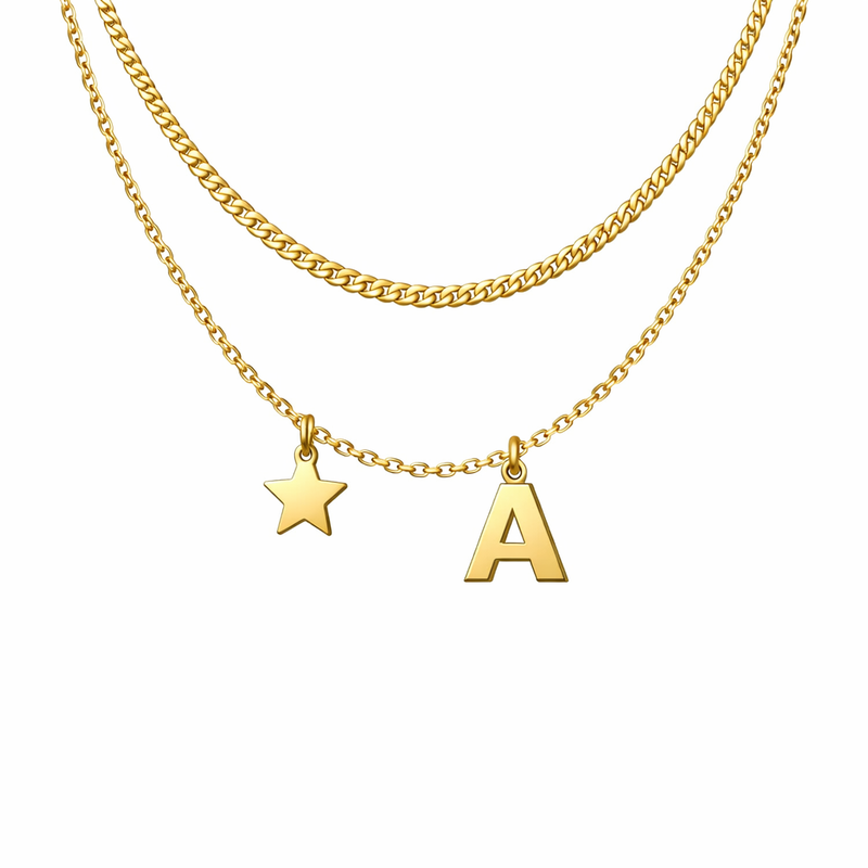 Unlock Business Growth with Custom Waterproof 18k Gold Plated Necklaces, Initial Letter Star Charm Necklaces, and Stainless Steel Layering Necklaces for Wholesale Manufacturers 5 Unlock Business Growth with Custom Waterproof 18k Gold Plated Necklaces, Initial Letter Star Charm Necklaces, and Stainless Steel Layering Necklaces for Wholesale Manufacturers