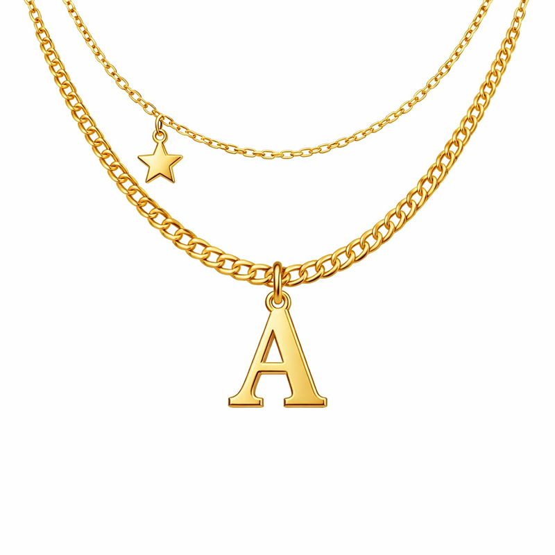 The Durability and Customization Potential of Waterproof 18k Gold Plated Necklaces for Wholesale Jewelry Brands: Perfect for Layering Stainless Steel Necklaces with Initial Letter Star Charm Designs 8 The Durability and Customization Potential of Waterproof 18k Gold Plated Necklaces for Wholesale Jewelry Brands: Perfect for Layering Stainless Steel Necklaces with Initial Letter Star Charm Designs