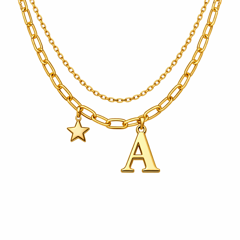 Discover the Benefits of Waterproof 18K Gold Plated Necklaces: Exquisite Initial Letter Star Charm & Stainless Steel Layering Necklaces for Custom Jewelry Manufacturing 8 Discover the Benefits of Waterproof 18K Gold Plated Necklaces: Exquisite Initial Letter Star Charm & Stainless Steel Layering Necklaces for Custom Jewelry Manufacturing
