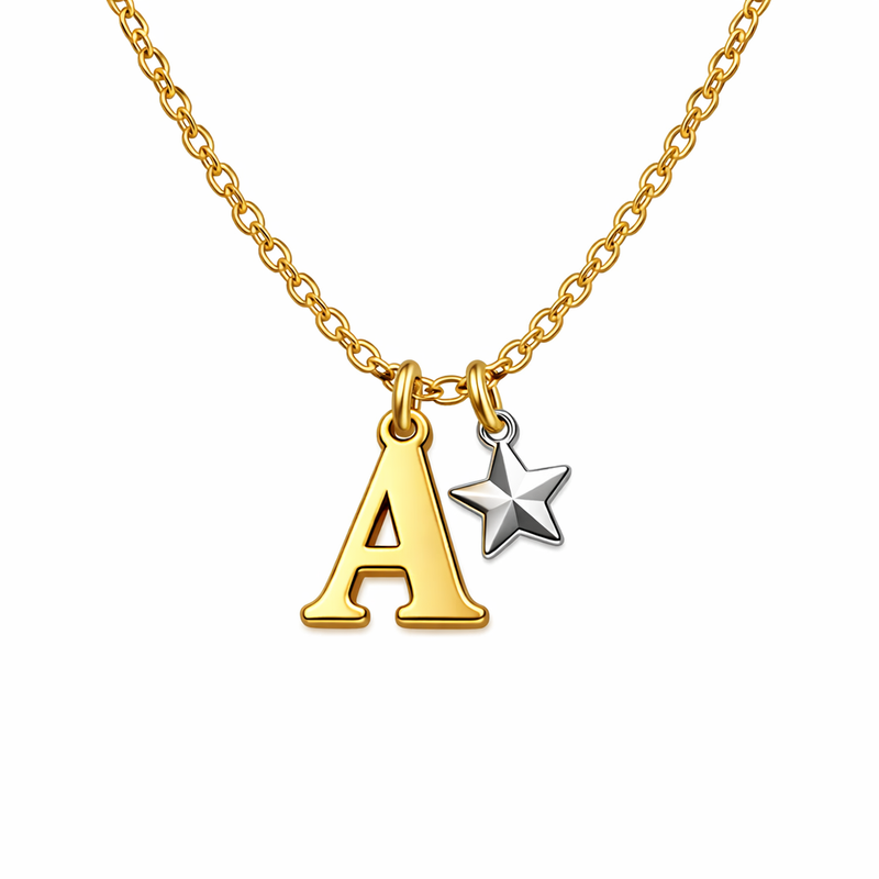 Waterproof Gold Plated Necklace Trends: Custom 18k Gold Initial Letter Charm and Stainless Steel Star Necklace for B2B Jewelry Growth Waterproof Gold Plated Necklace Trends: Custom 18k Gold Initial Letter Charm and Stainless Steel Star Necklace for B2B Jewelry Growth