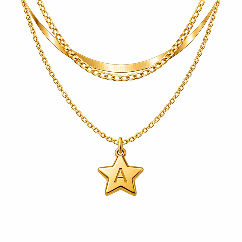 How a Waterproof 18K Gold Plated Necklace Can Boost Your Jewelry Business: Exploring Initial Letter Star Charm and Stainless Steel Layering Necklaces How a Waterproof 18K Gold Plated Necklace Can Boost Your Jewelry Business: Exploring Initial Letter Star Charm and Stainless Steel Layering Necklaces