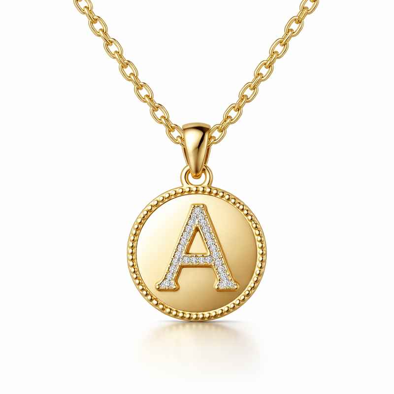 Waterproof 18K Gold Plated Necklace & Stainless Steel Initial Letter Necklace 1 Waterproof 18K Gold Plated Necklace & Stainless Steel Initial Letter Necklace