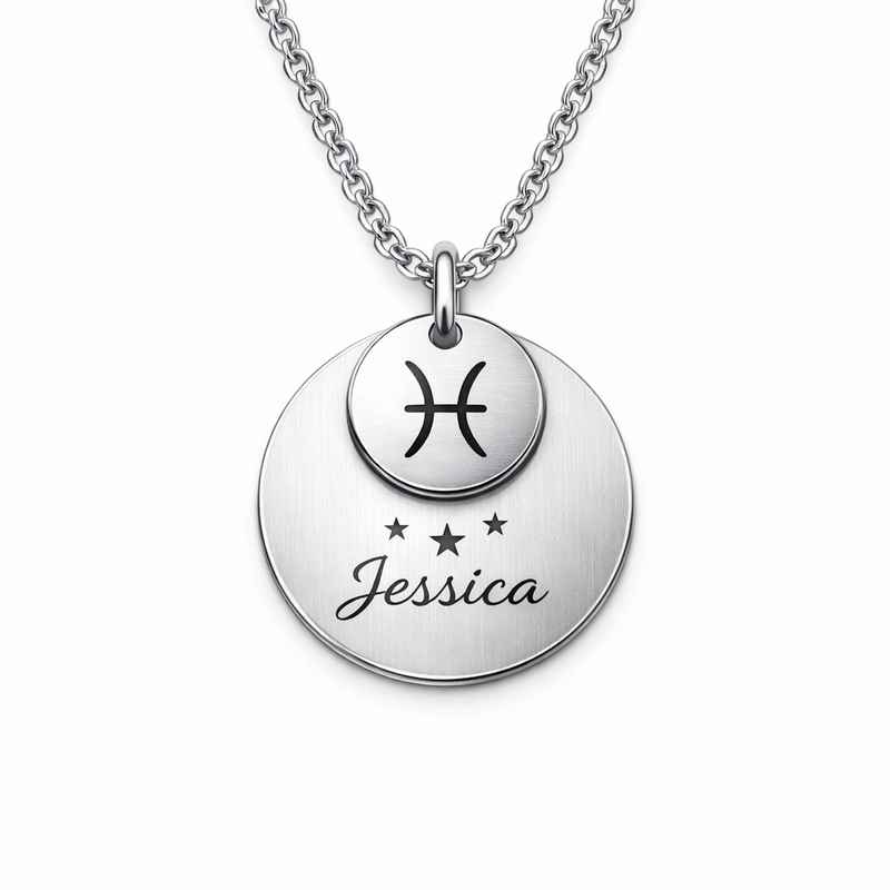 Personalized Zodiac Pendant Necklace | Engraved Stainless Steel Necklace | Custom Layering Zodiac Pendant 1 Personalized Zodiac Pendant Necklace | Engraved Stainless Steel Necklace | Custom Layering Zodiac Pendant