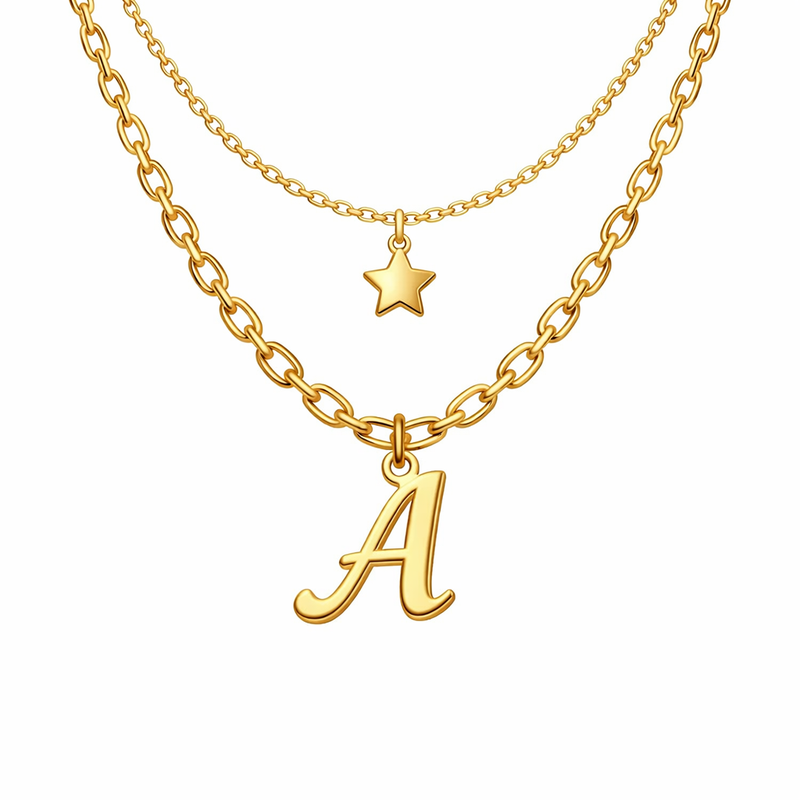 Unlocking the Potential of Waterproof 18k Gold Plated Exquisite Initial Letter Star Charm Layering Stainless Steel Necklaces for Your Jewelry Business Growth 6 Unlocking the Potential of Waterproof 18k Gold Plated Exquisite Initial Letter Star Charm Layering Stainless Steel Necklaces for Your Jewelry Business Growth