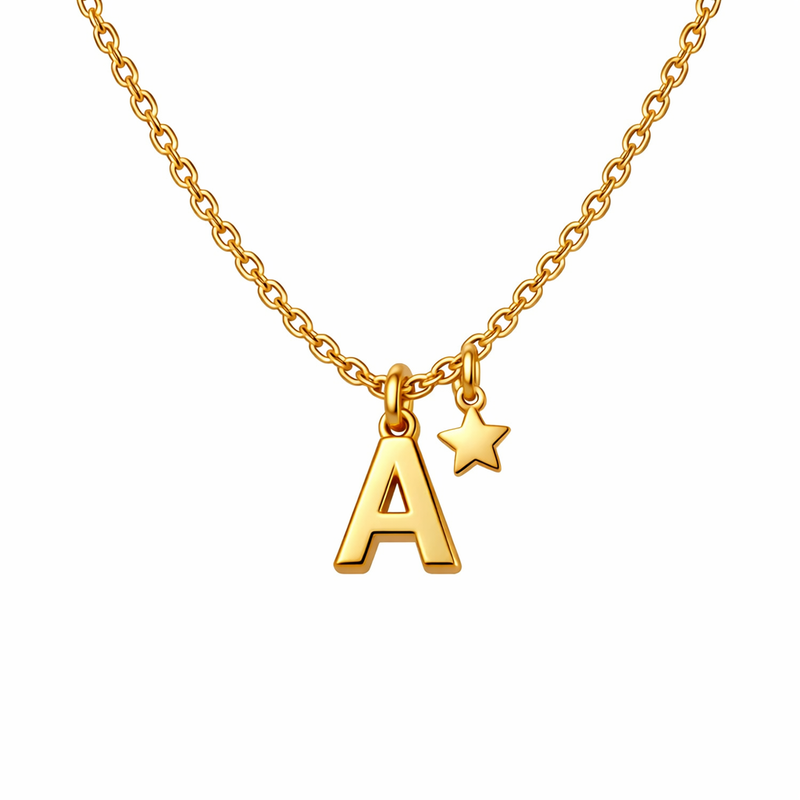 Waterproof 18k Gold Plated Initial Letter Star Charm Necklace Customization Trends for Stainless Steel Jewelry Wholesale Growth 8 Waterproof 18k Gold Plated Initial Letter Star Charm Necklace Customization Trends for Stainless Steel Jewelry Wholesale Growth