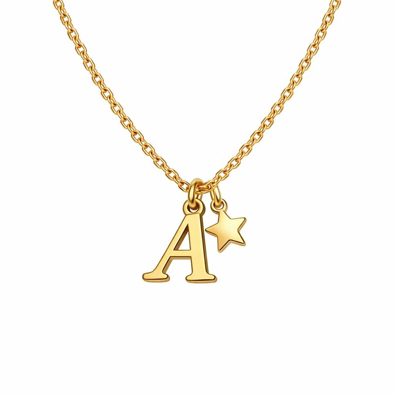Waterproof Gold Plated Necklace Trends: Customizable 18k Gold Initial Charm & Stainless Steel Star Charm Necklaces for Wholesale Success 12 Waterproof Gold Plated Necklace Trends: Customizable 18k Gold Initial Charm & Stainless Steel Star Charm Necklaces for Wholesale Success