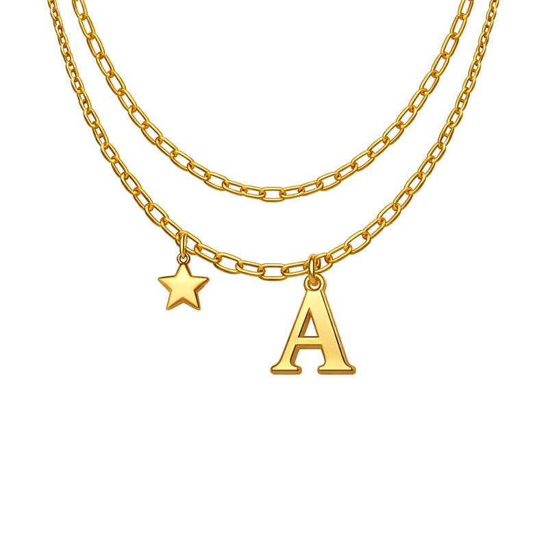 Waterproof Gold Plated Initial Necklace, 18K Gold Star Charm Necklace, and Stainless Steel Layering Necklace: Customization & Wholesale Opportunities for Jewelry Businesses Waterproof Gold Plated Initial Necklace, 18K Gold Star Charm Necklace, and Stainless Steel Layering Necklace: Customization & Wholesale Opportunities for Jewelry Businesses