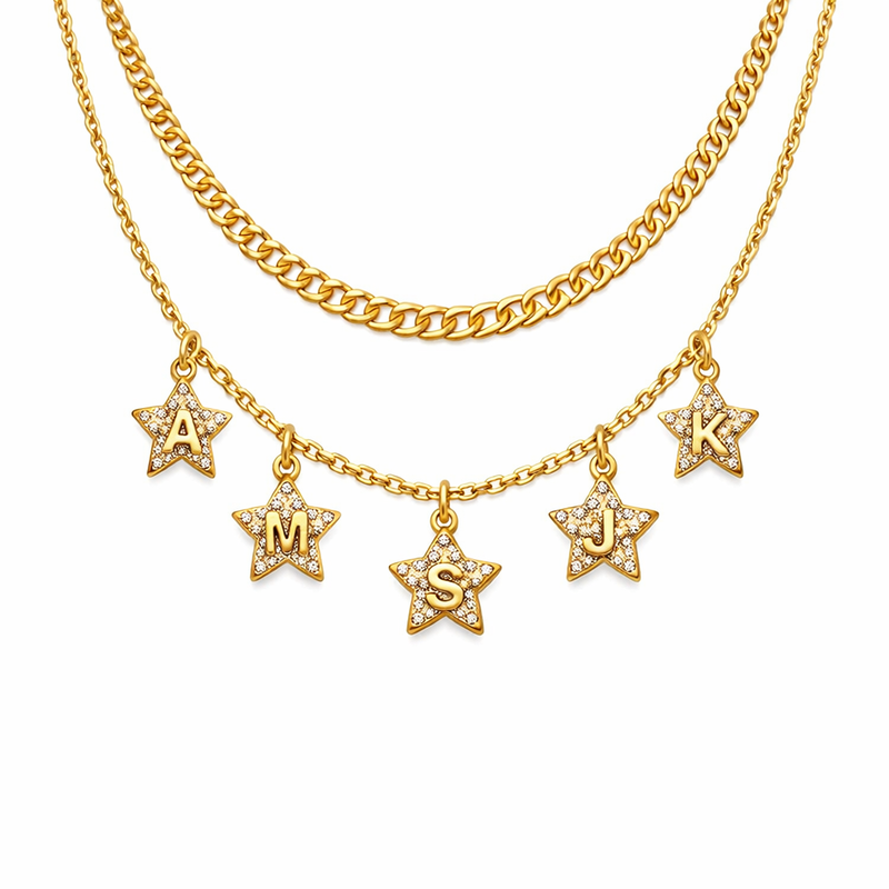 Why Waterproof 18K Gold Plated Necklaces with Exquisite Initial Letter Star Charms Are Perfect for Layering Stainless Steel Jewelry Businesses 2 Why Waterproof 18K Gold Plated Necklaces with Exquisite Initial Letter Star Charms Are Perfect for Layering Stainless Steel Jewelry Businesses