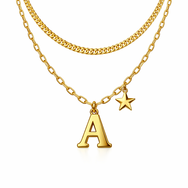 Boost Your Jewelry Brand with Waterproof 18k Gold Plated Initial Letter Necklaces and Stainless Steel Star Charm Layering Necklaces Boost Your Jewelry Brand with Waterproof 18k Gold Plated Initial Letter Necklaces and Stainless Steel Star Charm Layering Necklaces