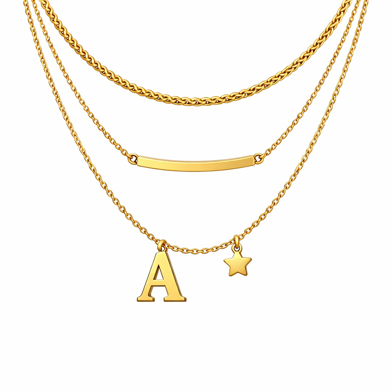 Boost Your Jewelry Brand with Custom Waterproof 18k Gold Plated Necklaces, Initial Letter Star Charm Necklaces, and Layering Stainless Steel Necklaces 10 Boost Your Jewelry Brand with Custom Waterproof 18k Gold Plated Necklaces, Initial Letter Star Charm Necklaces, and Layering Stainless Steel Necklaces