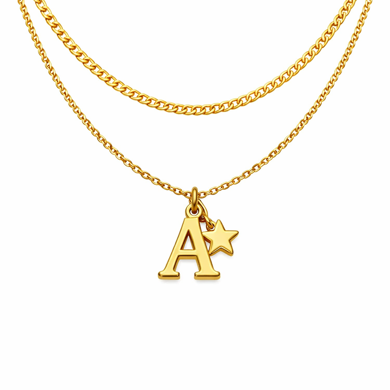 Boost Your Jewelry Brand with Customizable Waterproof 18k Gold Plated Necklaces, Initial Letter Star Charm Necklaces, and Stainless Steel Layering Necklaces 8 Boost Your Jewelry Brand with Customizable Waterproof 18k Gold Plated Necklaces, Initial Letter Star Charm Necklaces, and Stainless Steel Layering Necklaces