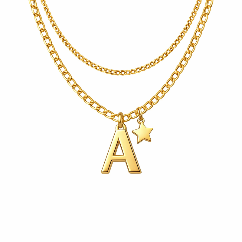 Boost Your Jewelry Business with Waterproof 18k Gold Plated Initial Letter Necklace & Customizable Star Charm Layering Stainless Steel Necklaces 9 Boost Your Jewelry Business with Waterproof 18k Gold Plated Initial Letter Necklace & Customizable Star Charm Layering Stainless Steel Necklaces