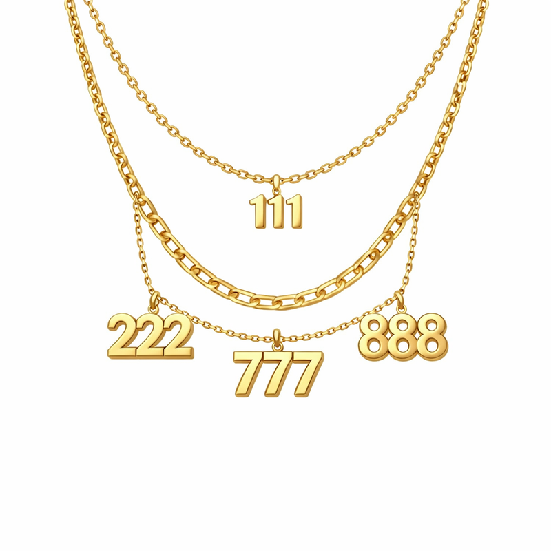 Boost Your Jewelry Brand with Personalized Angel Number Necklaces, Gold Plated Angel Number Charms, and Stainless Steel Layering Necklaces
