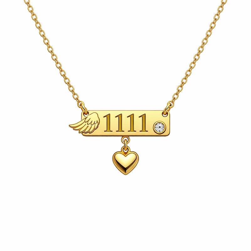 Personalized Angel Number Necklace Customization: Wholesale Gold Plated Stainless Steel Charm Solutions for Business Growth