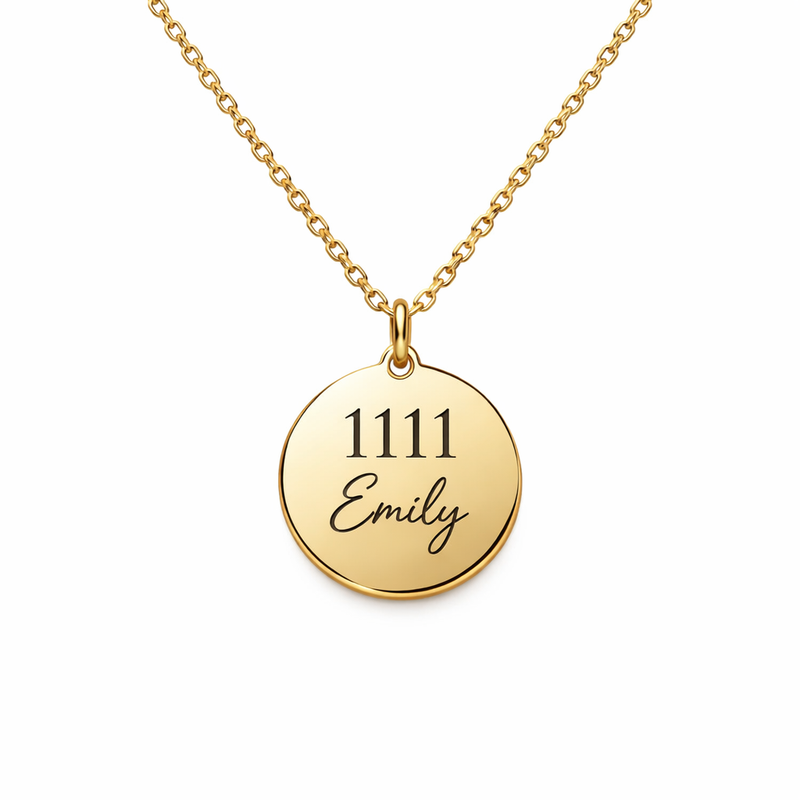 Personalized Angel Number Disc Charm Gold Plated Necklace Customization Trends Driving Wholesale Stainless Steel Jewelry Business Growth
