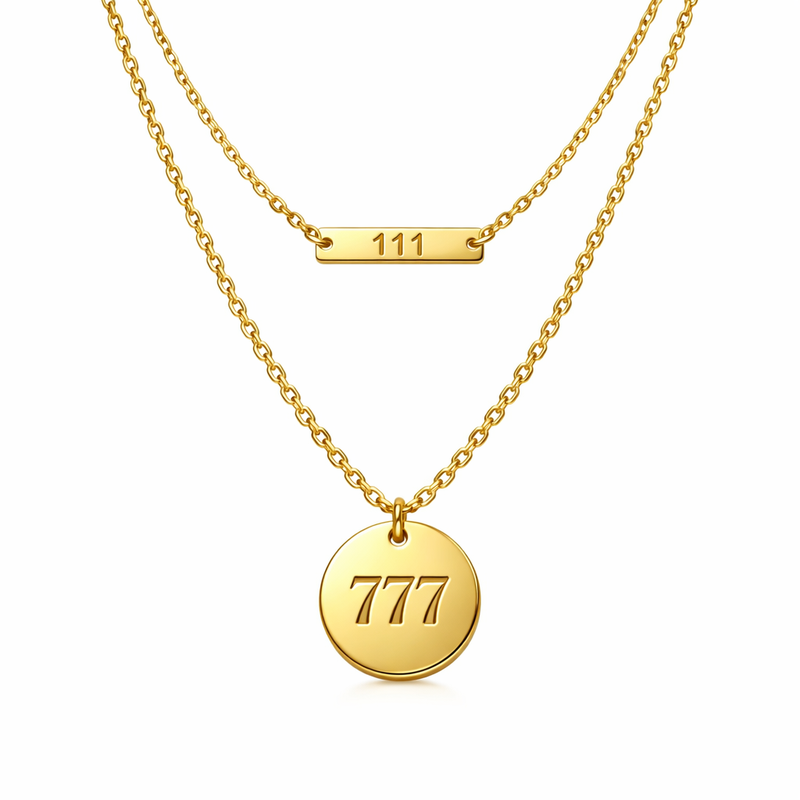 Boost Your Jewelry Business with Personalized Angel Number Necklaces, Gold Plated Layering Necklaces, and Stainless Steel Disc Charm Necklaces: Customization and Quality at Low MOQ