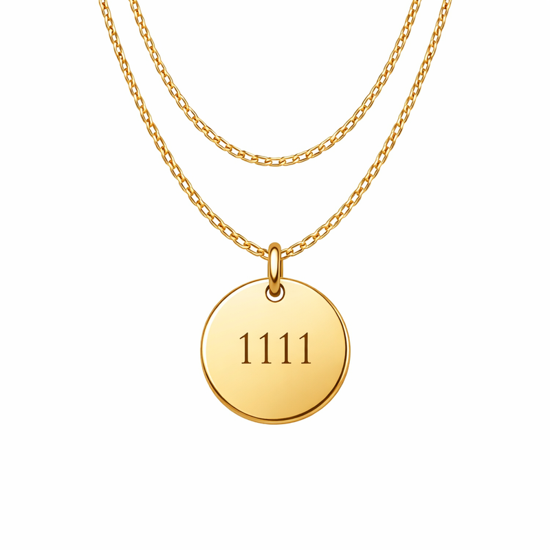 Personalized Angel Number Disc Charm Gold Plated Necklace: Custom Angel Number Layering Stainless Steel Necklace for Your Jewelry Brand's Success 6 Personalized Angel Number Disc Charm Gold Plated Necklace: Custom Angel Number Layering Stainless Steel Necklace for Your Jewelry Brand's Success