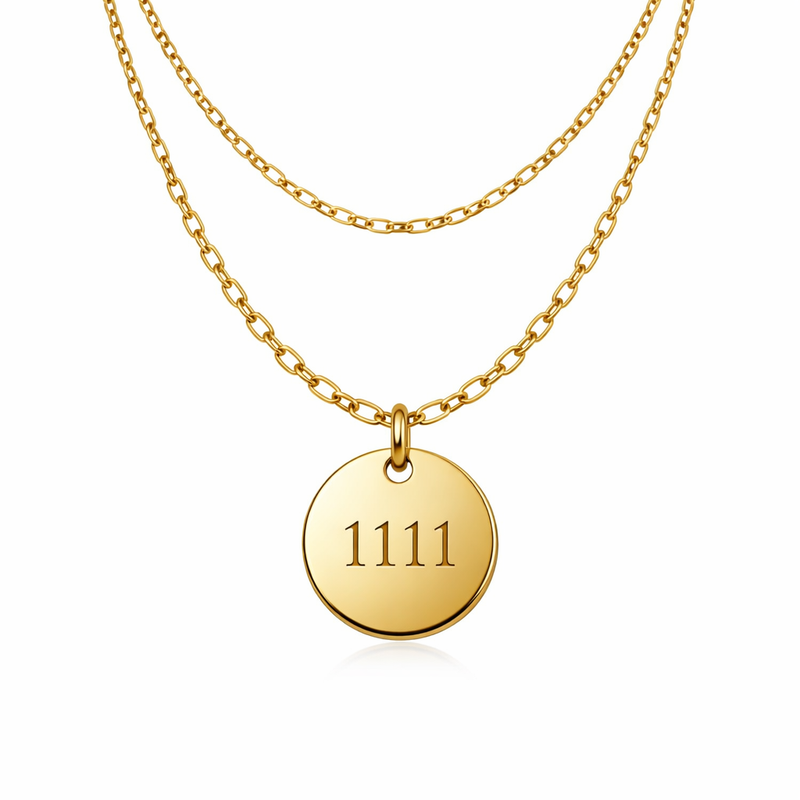The Power of Personalized Angel Number Disc Charm Gold Plated Layering Stainless Steel Necklace for Custom Jewelry Brands 2 The Power of Personalized Angel Number Disc Charm Gold Plated Layering Stainless Steel Necklace for Custom Jewelry Brands