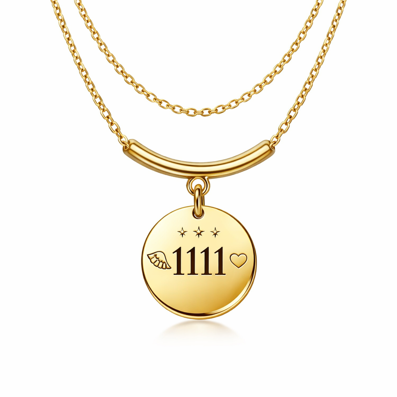 Personalized Angel Number Disc Charm Gold Plated Layering Stainless Steel Necklace: Customization, Low MOQ, and Scalable Wholesale Manufacturing Personalized Angel Number Disc Charm Gold Plated Layering Stainless Steel Necklace: Customization, Low MOQ, and Scalable Wholesale Manufacturing