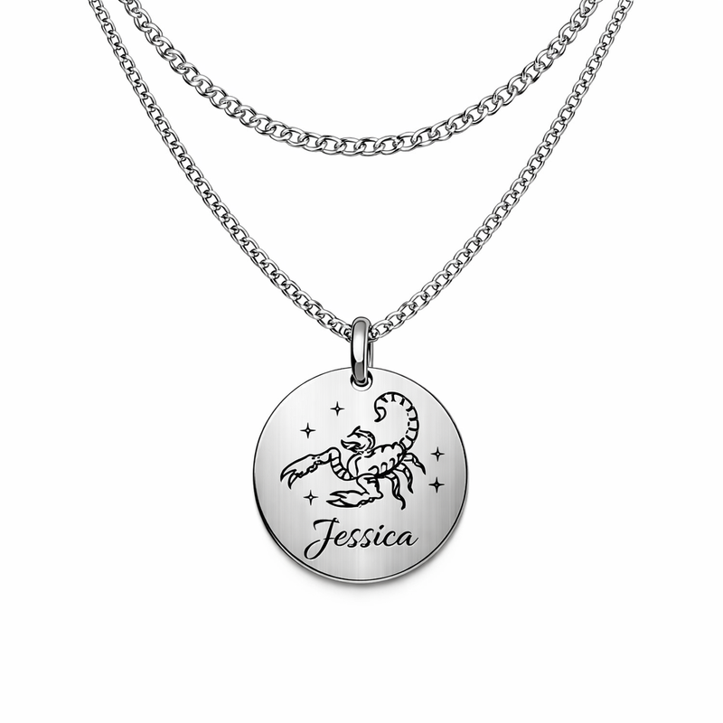 Boost Your Business with Customizable Personalized Zodiac Pendant Necklaces: Engraved Stainless Steel for Trendy Layering Designs Boost Your Business with Customizable Personalized Zodiac Pendant Necklaces: Engraved Stainless Steel for Trendy Layering Designs