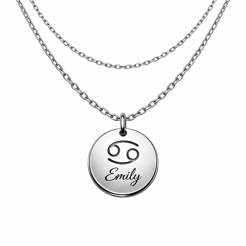 Personalized Engraved Zodiac Pendant Stainless Steel Layering Necklace Customization Driving Wholesale Jewelry Business Growth 6 Personalized Engraved Zodiac Pendant Stainless Steel Layering Necklace Customization Driving Wholesale Jewelry Business Growth