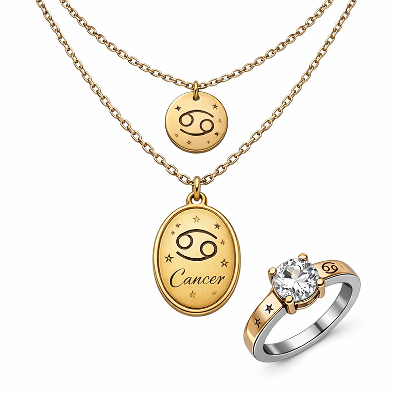 Personalized Engraved Zodiac Pendant Stainless Steel Layering Necklace: Customizable Options for Jewelry Brands Personalized Engraved Zodiac Pendant Stainless Steel Layering Necklace: Customizable Options for Jewelry Brands