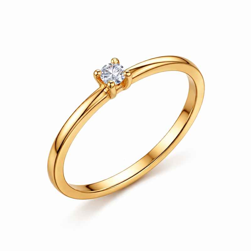 Dainty Micro CZ Ring – 18K Gold Plated Waterproof Stainless Steel Ring 2 Dainty Micro CZ Ring – 18K Gold Plated Waterproof Stainless Steel Ring