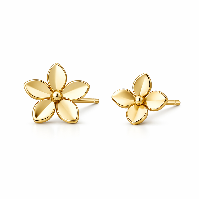 Elegant 14k Gold Plated Earrings Trend: Custom Asymmetric Flower Stud Earrings for Low MOQ Wholesale Growth 6 Elegant 14k Gold Plated Earrings Trend: Custom Asymmetric Flower Stud Earrings for Low MOQ Wholesale Growth