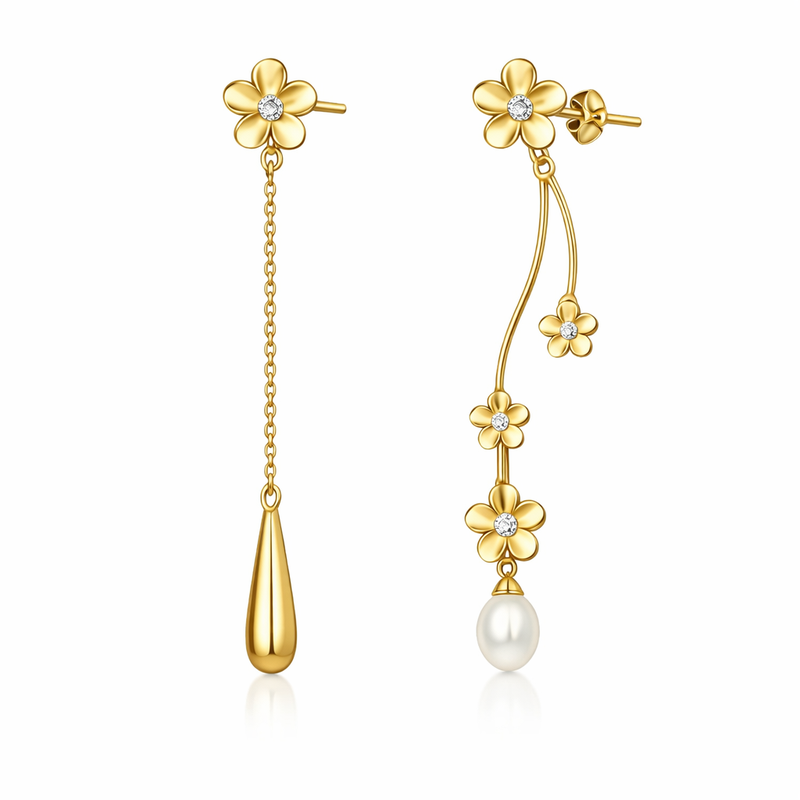 Boost Your Business with Elegant 14k Gold Plated Earrings: Asymmetric Flower Stud & Tiny Flower Stainless Steel Earrings for Wholesale Customization 6 Boost Your Business with Elegant 14k Gold Plated Earrings: Asymmetric Flower Stud & Tiny Flower Stainless Steel Earrings for Wholesale Customization