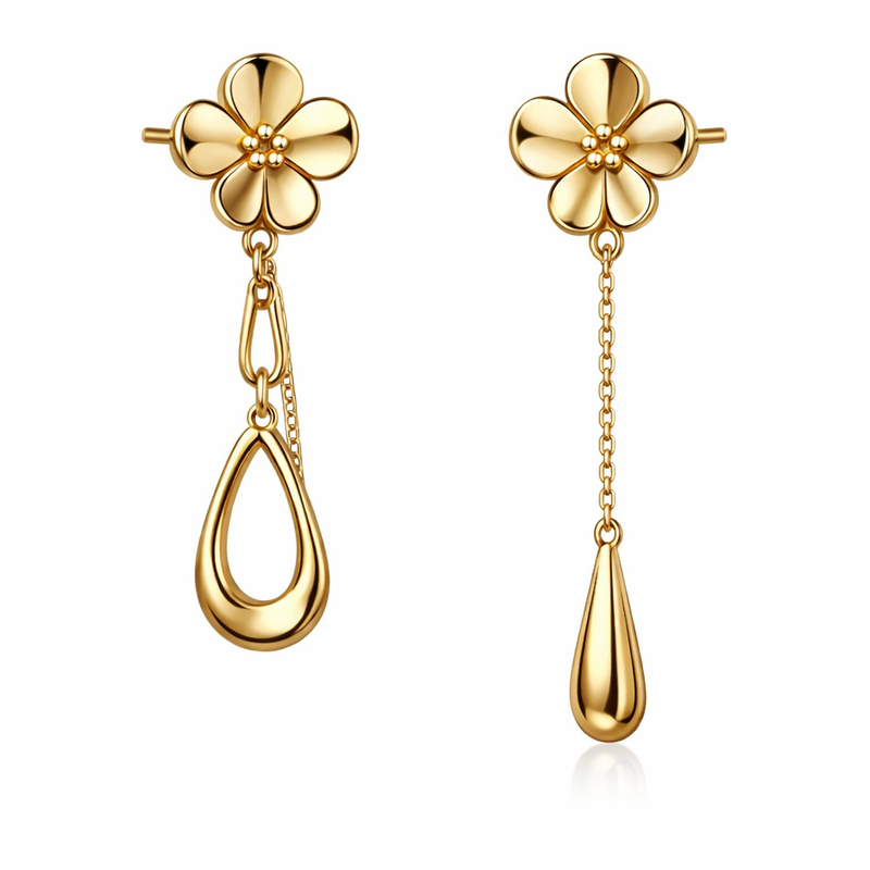 Why 14k Gold Plated Flower Stud Earrings and Elegant Asymmetric Stainless Steel Earrings Are the Future of Wholesale Jewelry Manufacturing 2 Why 14k Gold Plated Flower Stud Earrings and Elegant Asymmetric Stainless Steel Earrings Are the Future of Wholesale Jewelry Manufacturing