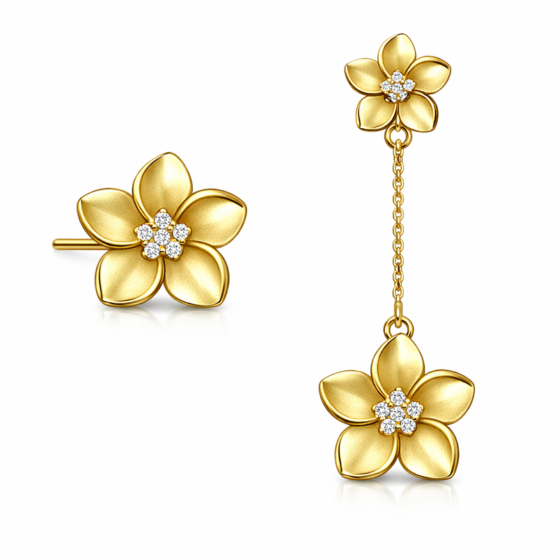 Elegant Gold Plated Flower Earrings: Customization, Wholesale, and Quality for 14k Gold Asymmetric Stud Earrings & Tiny Flower Stainless Steel Earrings 2 Elegant Gold Plated Flower Earrings: Customization, Wholesale, and Quality for 14k Gold Asymmetric Stud Earrings & Tiny Flower Stainless Steel Earrings