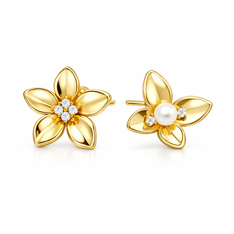 Elegant 14k Gold Plated Earrings: Why Stainless Steel Flower Stud Earrings & Asymmetric Gold Flower Earrings Are Trending in the Jewelry Industry 6 Elegant 14k Gold Plated Earrings: Why Stainless Steel Flower Stud Earrings & Asymmetric Gold Flower Earrings Are Trending in the Jewelry Industry