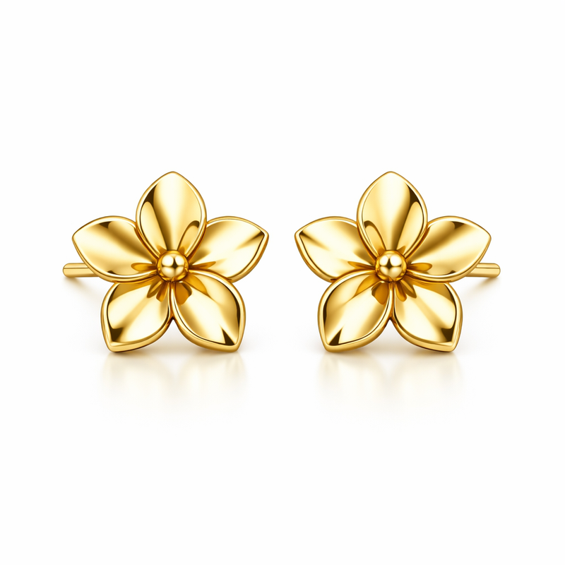 Elegant Gold Plated Flower Stud Earrings Driving Customizable Wholesale Growth in Stainless Steel Jewelry Manufacturing 2 Elegant Gold Plated Flower Stud Earrings Driving Customizable Wholesale Growth in Stainless Steel Jewelry Manufacturing