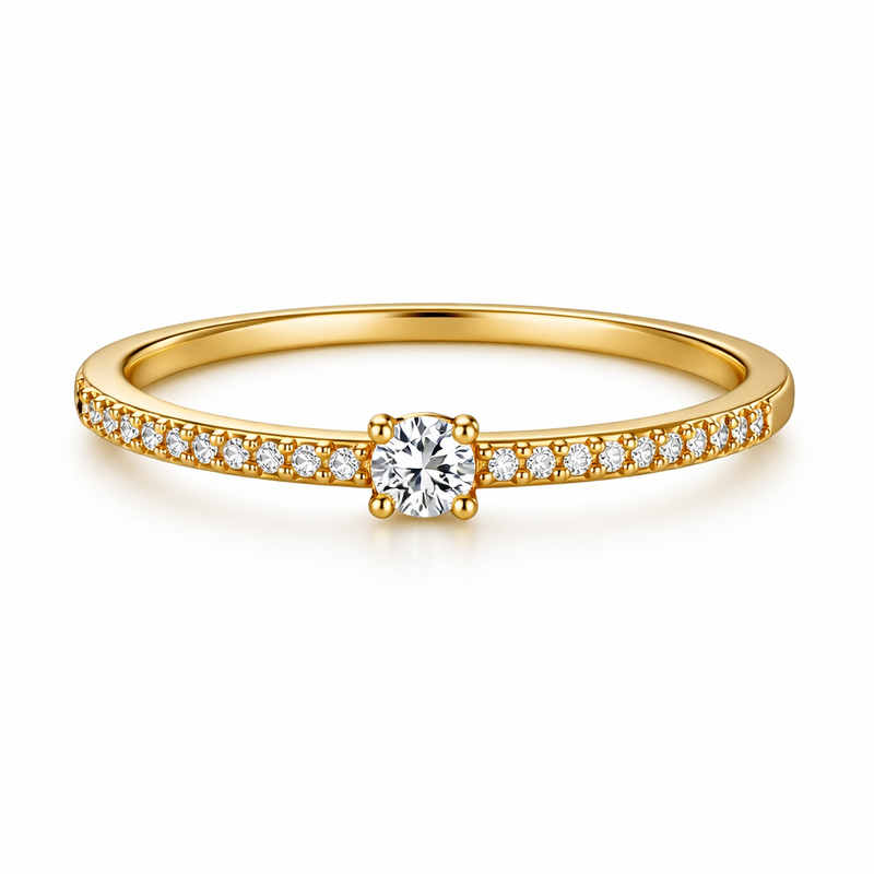 Dainty Micro CZ Ring: Elevating Your Jewelry Line with 18K Gold Plated Thin Bands and Waterproof Stainless Steel Rings 2 Dainty Micro CZ Ring: Elevating Your Jewelry Line with 18K Gold Plated Thin Bands and Waterproof Stainless Steel Rings