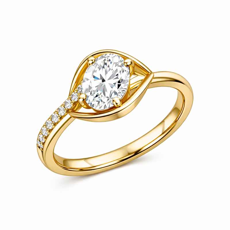 Minimalist Gold Plated Earrings: Asymmetric Hypoallergenic Petal Frame Design