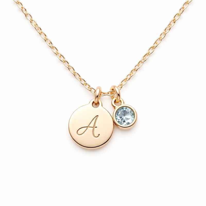 Personalized Birth Month Stone Necklace with DIY Hypoallergenic Charm Pendant for Sensitive Skin 1 Personalized Birth Month Stone Necklace with DIY Hypoallergenic Charm Pendant for Sensitive Skin