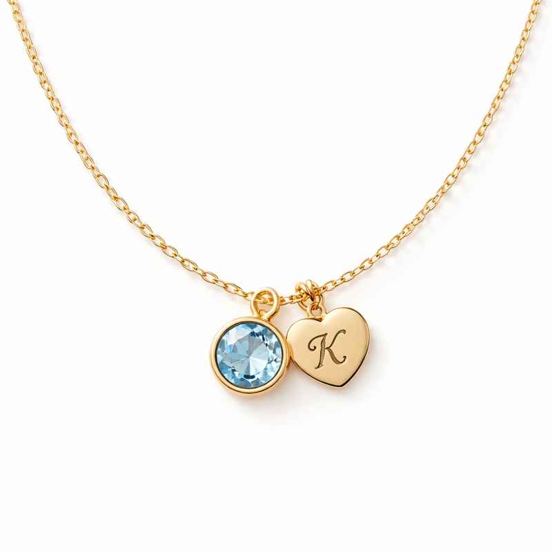 Personalized Birthstone Pendant Hypoallergenic DIY Necklace with Custom Birth Month Charm Necklace 1 Personalized Birthstone Pendant Hypoallergenic DIY Necklace with Custom Birth Month Charm Necklace