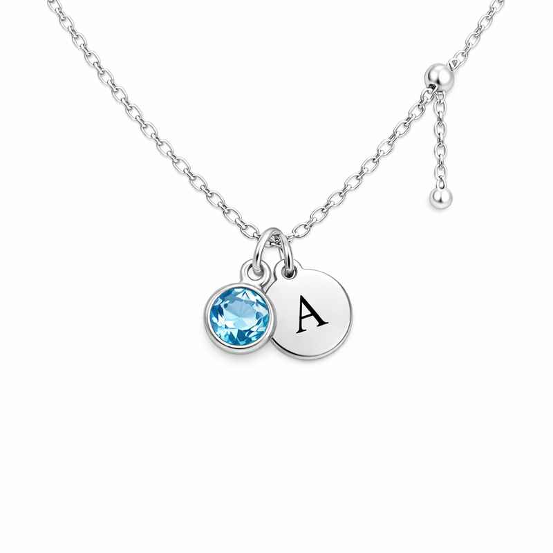 Personalized Birthstone Charm Necklace – Hypoallergenic DIY Birth Month Pendant 1 Personalized Birthstone Charm Necklace – Hypoallergenic DIY Birth Month Pendant