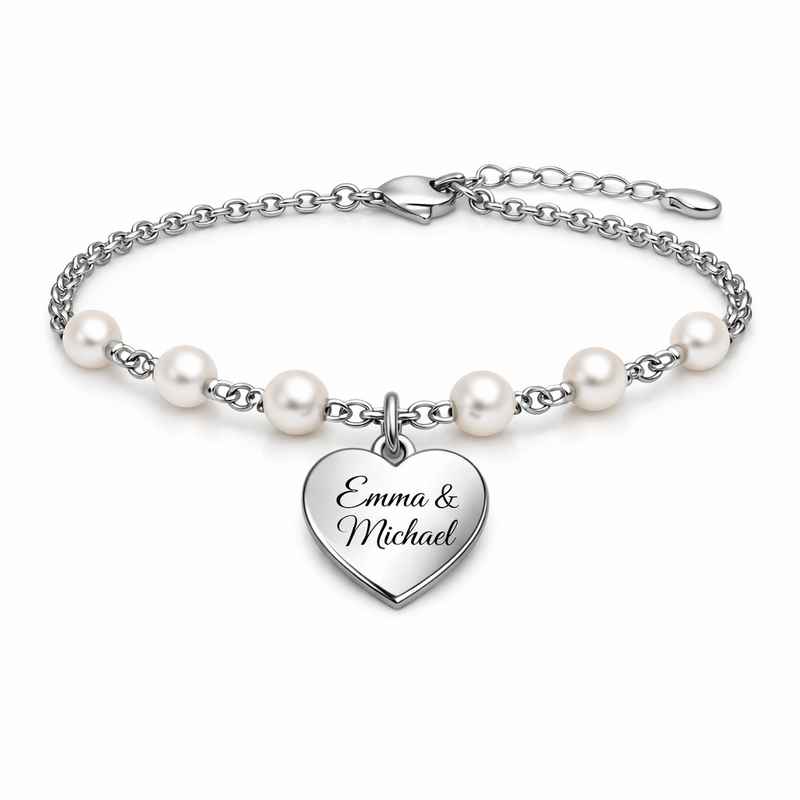 Dainty Romantic Charm Bracelet Personalized Stainless Steel Love Heart 2 Dainty Romantic Charm Bracelet Personalized Stainless Steel Love Heart