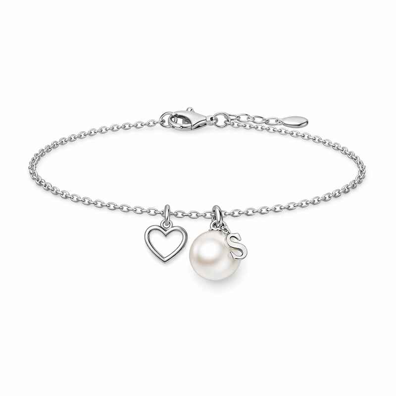 Dainty Romantic Bracelet Personalized Pearl Charm Bracelet Stainless Steel Love Heart Bracelet 1 Dainty Romantic Bracelet Personalized Pearl Charm Bracelet Stainless Steel Love Heart Bracelet