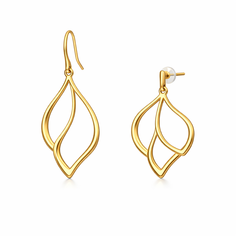 Minimalist Gold Plated Earrings: Boost Wholesale Sales with Asymmetric Hypoallergenic & Petal Frame Designs 2 Minimalist Gold Plated Earrings: Boost Wholesale Sales with Asymmetric Hypoallergenic & Petal Frame Designs