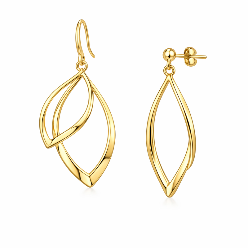 Minimalist Asymmetric Gold Earrings: Boost Your Jewelry Brand with Hypoallergenic Petal Frame Designs and Custom Gold Plating Minimalist Asymmetric Gold Earrings: Boost Your Jewelry Brand with Hypoallergenic Petal Frame Designs and Custom Gold Plating