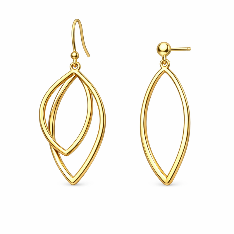 Minimalist Asymmetric Gold Earrings: Boost Wholesale Jewelry Sales with Hypoallergenic Petal Frame and Gold Plated Petal Designs 2 Minimalist Asymmetric Gold Earrings: Boost Wholesale Jewelry Sales with Hypoallergenic Petal Frame and Gold Plated Petal Designs