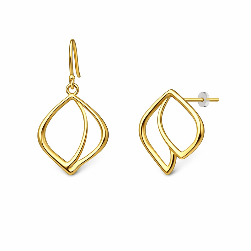 Minimalist Gold Plated Earrings: Boost Your Jewelry Brand with Asymmetric Petal Frame & Hypoallergenic Designs 2 Minimalist Gold Plated Earrings: Boost Your Jewelry Brand with Asymmetric Petal Frame & Hypoallergenic Designs