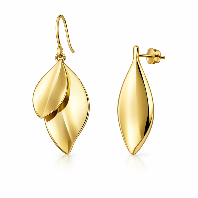 Minimalist Gold Plated Petal Earrings: Boost Sales with Asymmetric Hypoallergenic and Minimalist Asymmetric Gold Designs 7 Minimalist Gold Plated Petal Earrings: Boost Sales with Asymmetric Hypoallergenic and Minimalist Asymmetric Gold Designs