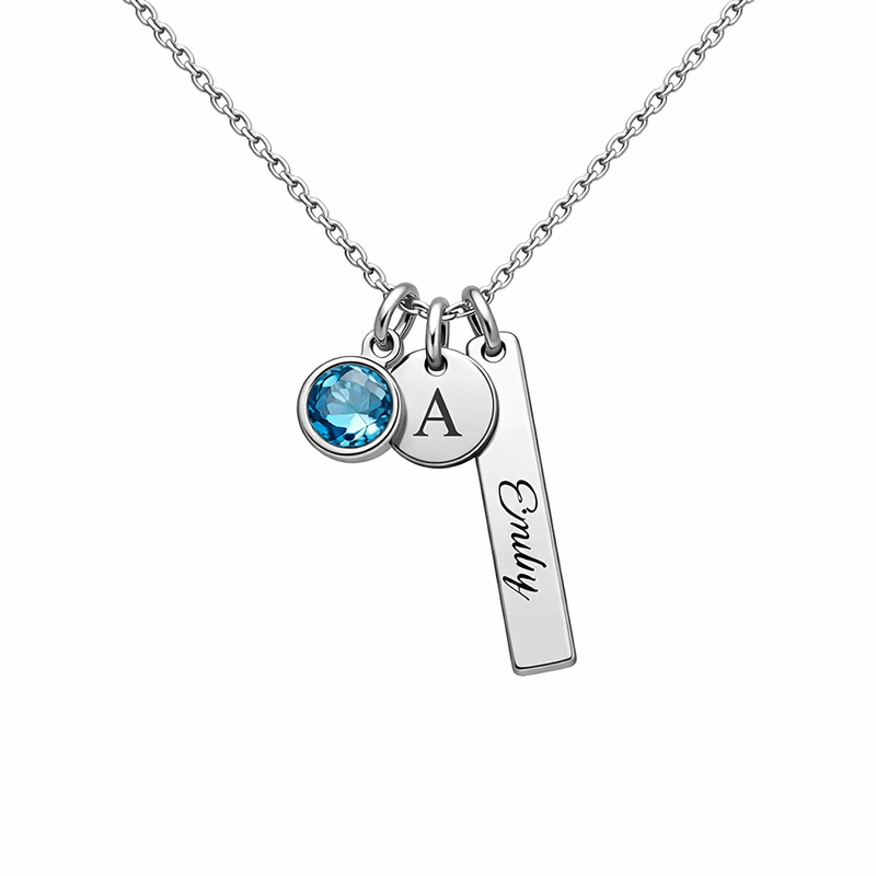 Personalized Birth Month Stone Charm Pendant: Wholesale Custom Birthstone Jewelry for Women with Hypoallergenic DIY Necklace Options Personalized Birth Month Stone Charm Pendant: Wholesale Custom Birthstone Jewelry for Women with Hypoallergenic DIY Necklace Options