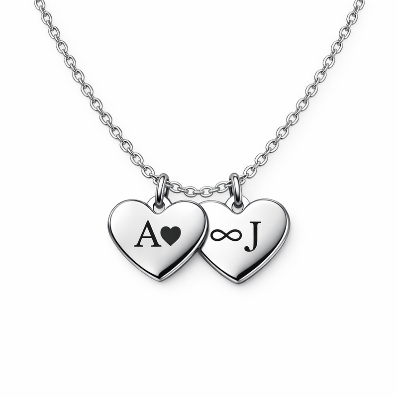 Minimalist Stainless Steel Double Heart Necklace: Boost Sales with Personalized Double Heart Pendant Designs and Custom Initial Love Symbol Pendants 9 Minimalist Stainless Steel Double Heart Necklace: Boost Sales with Personalized Double Heart Pendant Designs and Custom Initial Love Symbol Pendants